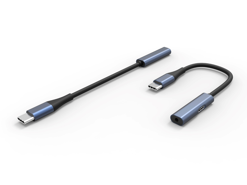 USB 3.1 Type-C to Stereo +Type-C Charging Adapter