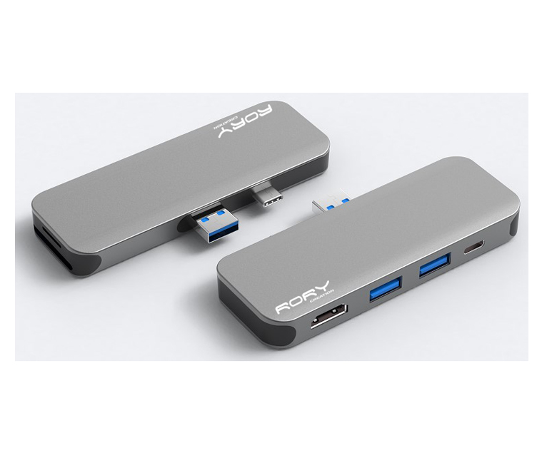 TYPE CM+USB AM TO HDMI+2*USB3.1 +USB-C/F+SD&TF+ Type-C Charging Adapter